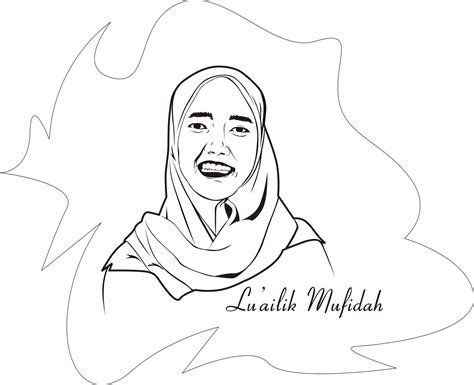 Kartun Wanita Muslimah Hitam Putih 444x444 Download Hd Wow 30