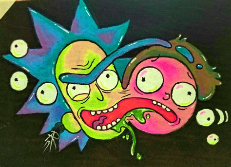 Painting Trippy Drawing Rick And Morty Art Drawing Easy