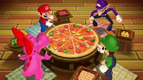Mario Party 9 Free For All Minigame Pizza Me Mario Youtube