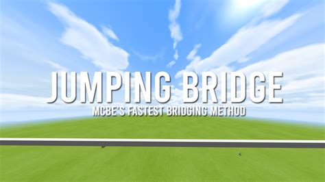 Jumping Bridge The Best Bridging Method In Minecraft Bedrock Youtube