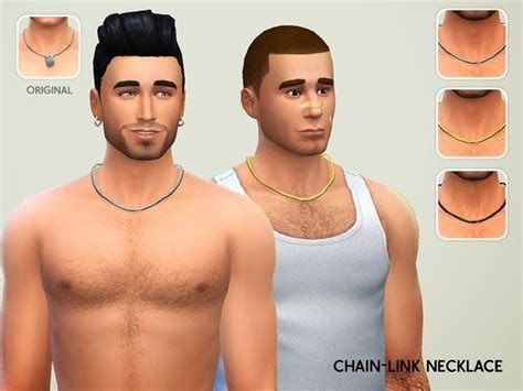 My Sims 4 Blog Chain Link Necklaces For Males By Lumialover Sims