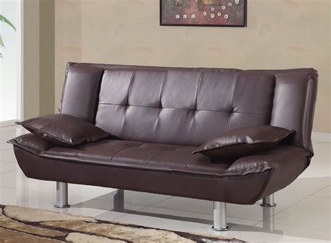 Black Bi Cast Contemporary Convertible Sofa Bed With Metal
