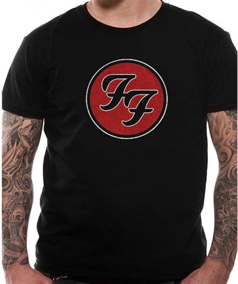 Foo Fighters Ff Logo T Shirt Official Red Black Dave Grohl New S 5xl
