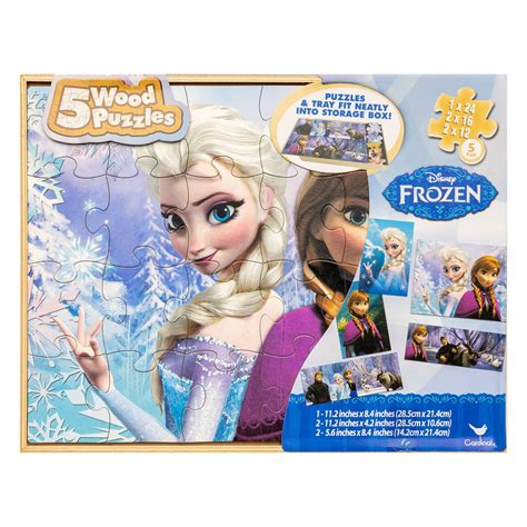 Disney Frozen 5 Wood Puzzles In A Storage Box Online Toys Australia