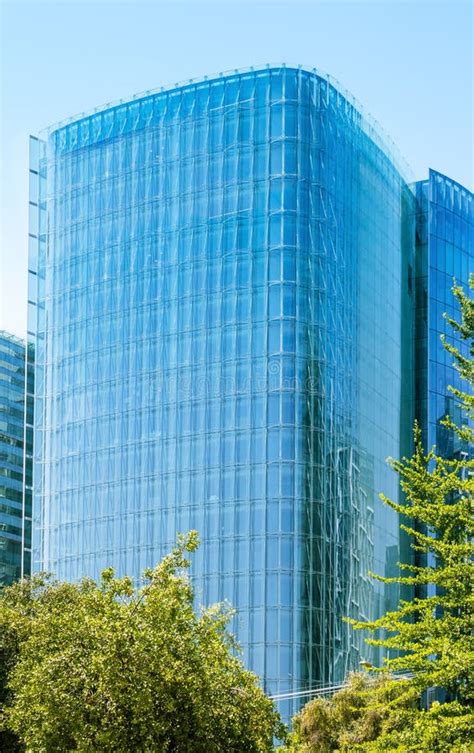 Glass Skyscraper With Trees Stock Image Image Of Bright Estate 92951285