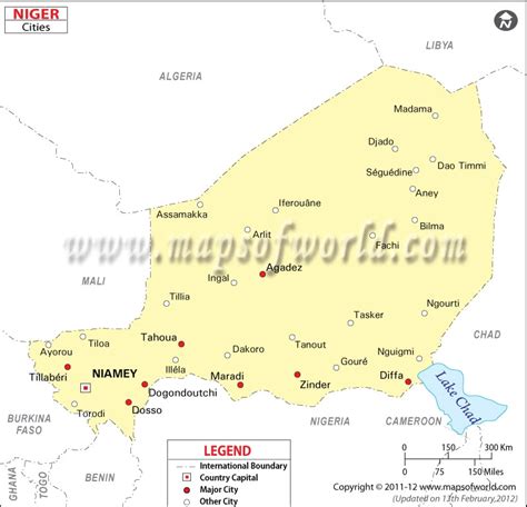 Cities In Niger Niger Cities Map
