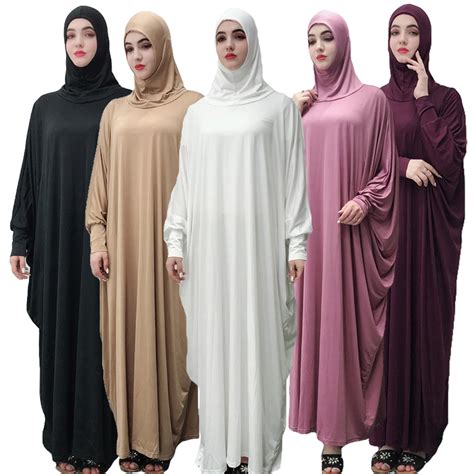 Traditional Muslim Clothes Muslim Long Hijab Arabic Prayer Jilbab Hot