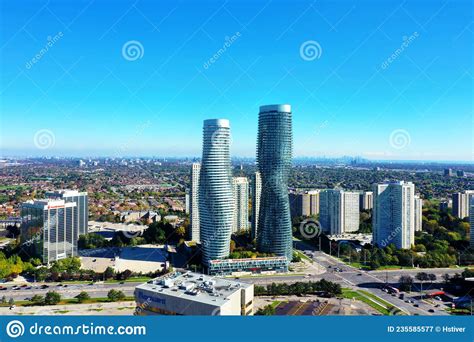 Aerial Of The Absolute World Complex In Mississauga Ontario Canada