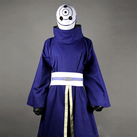Naruto Shippuden Uchiha Obito Cosplay Costume With Mask
