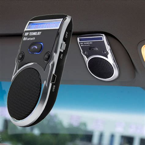 Car Bluetooth Transmitter Led Speaker Solar Powered Bluetooth Handsfree