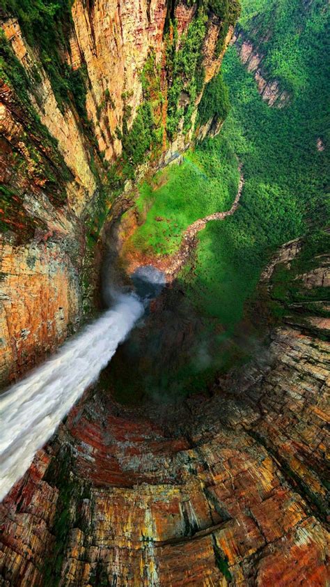 Venezuela Chute De Dragon Dragon Falls Central America Scenic
