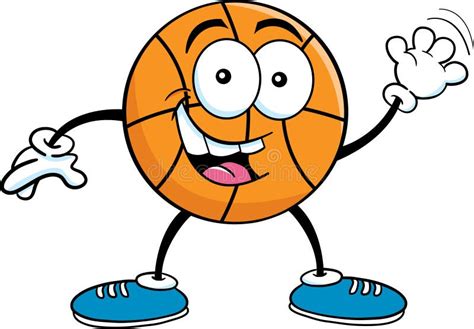 Cartoon Basketball Waving Stock Vector Illustration Of Smiling 27813404