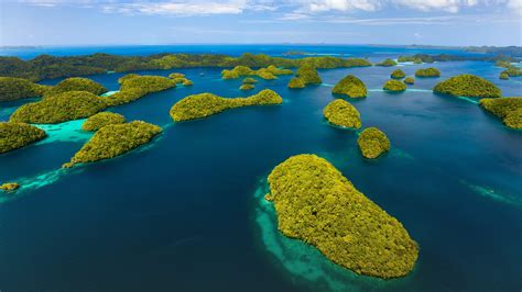 Beautiful View Of Palau Islands From Above Windows 10