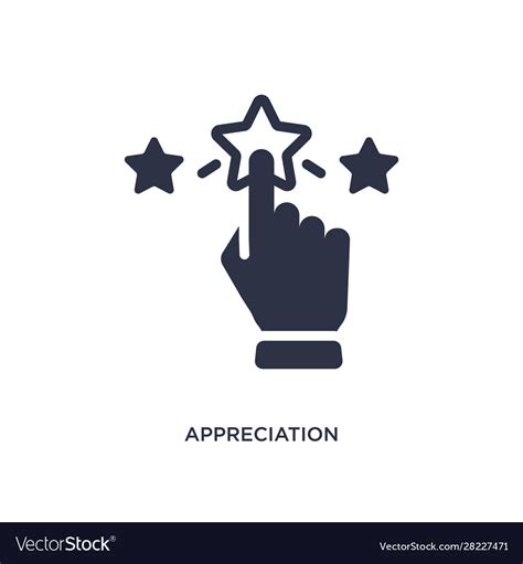 Appreciation Icon On White Background Simple Vector Image