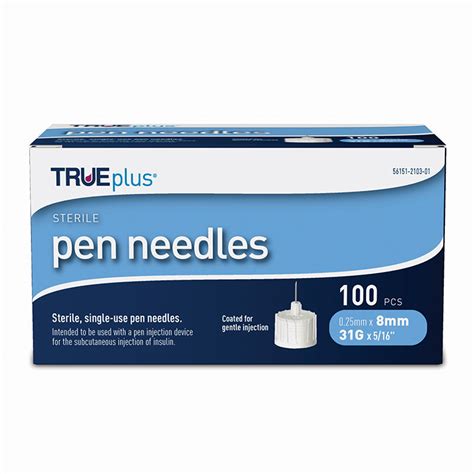 Buy Trueplus Pen Needles 31g 8mm 100ct