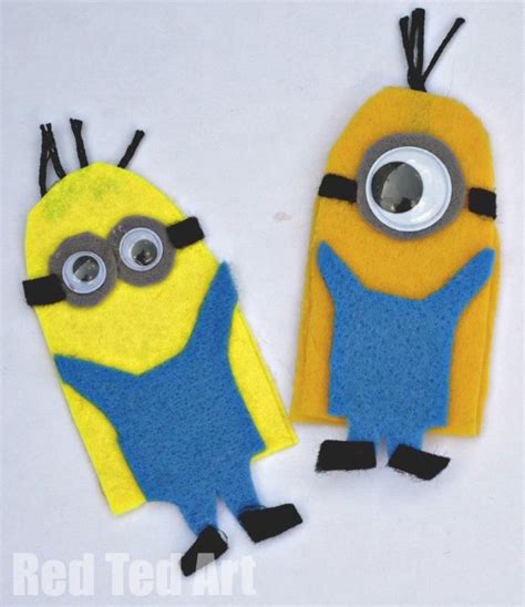 Despicable Me Minions Finger Puppets Red Ted Art Make Crafting