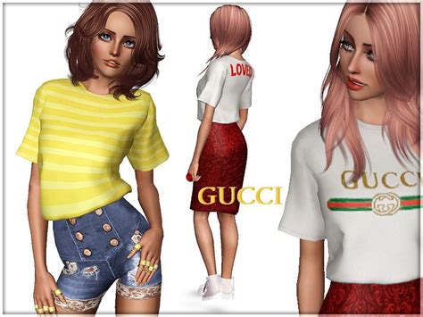 Kiolometro Gucci Tshirt Conversion From Sims 4 The Pop Up Shop