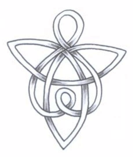 Celtic Guardian Angel Symbol Tattoo Design Have Initials And Date