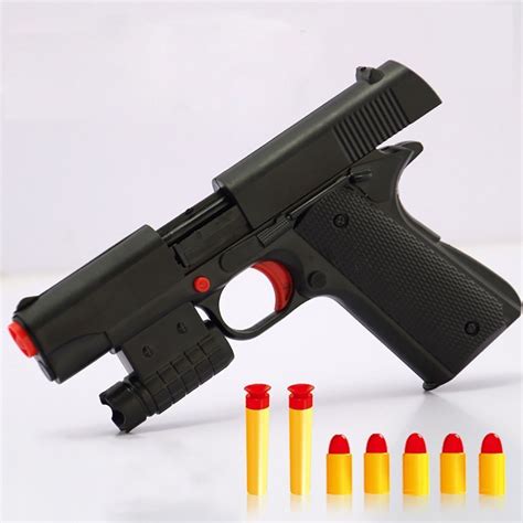 Buy Jingyuan Toy Gun Simulation Military Model Boy Toy Pistol Rubber