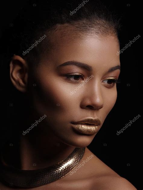 Portrait Of An Extraordinary Beautiful Naked African American Model