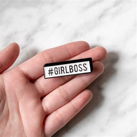 Girl Boss Feminist Enamel Lapel Pin Girl Power Womens Etsy Empowerment Jewelry Women