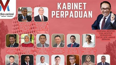 Kabinet Kerajaan Perpaduan Hasil Perbincangan Parti Komponen