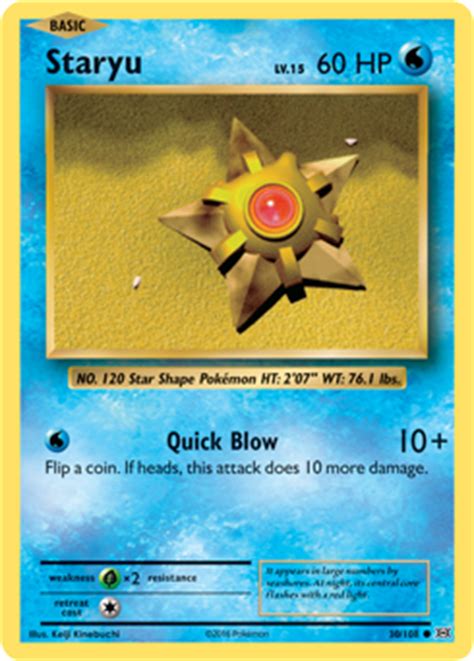This attack does 10 damage times the number of heads. Staryu -- Evolutions Pokemon Card Review | PrimetimePokemon's Blog