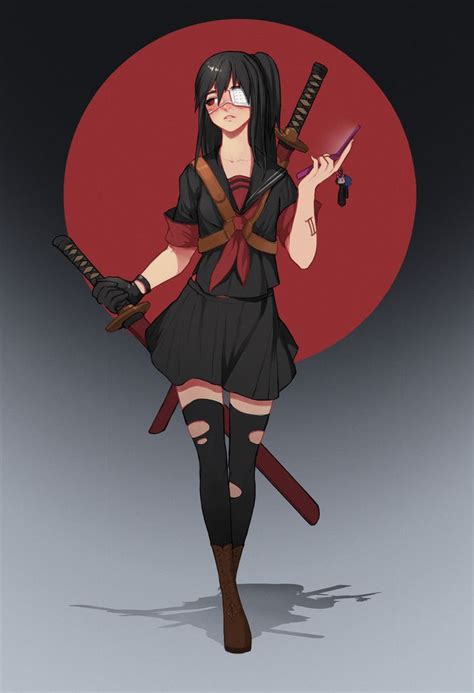 Japanese Assassin By Steve Zheng Japanese Assassin Female Anime