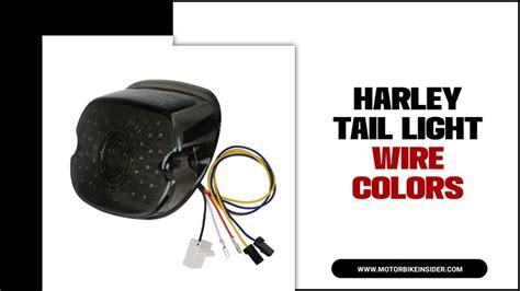 Harley Tail Light Wire Colors Follow This Guideline