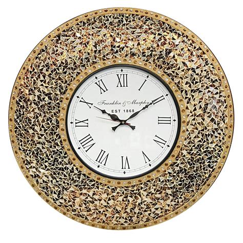Decorshore 23” Decorative Wall Clock Silent Clock With Decorative