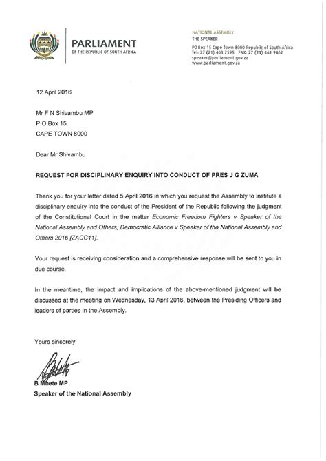 In most cases, this letter may be used by service providers who have invoiced a a letter of demand is often used as a final warning before commencing legal action for recovery of the debt. ANC: We Are Ready To Pay For Zuma's Nkandla Upgrades