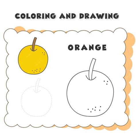 Livre Déléments Coloriage Et Dessin Orange Ensemble Doranges De