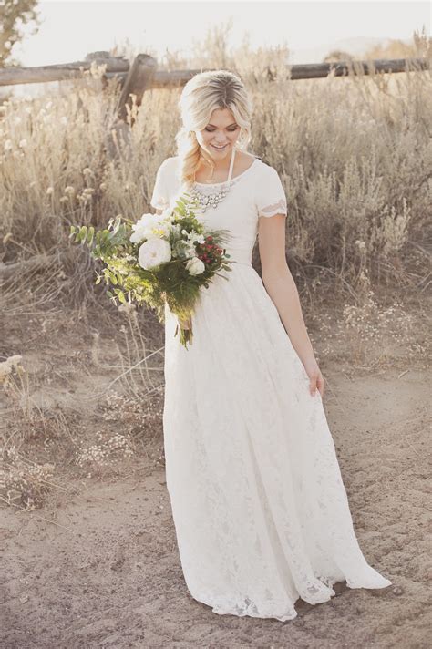 Vintage Short Sleeves Lace Wedding Dress · Sancta Sophia · Online Store