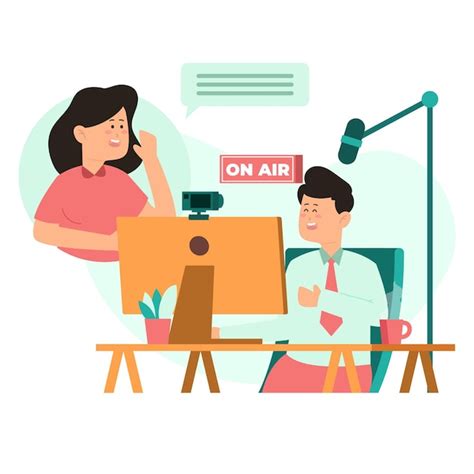 Broadcasting Live Event Concept Free Vector