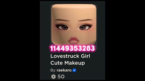 Roblox Makeup Face Mask Codes Youtube