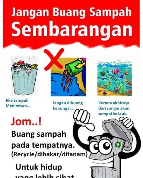 Poster Tentang Membuang Sampah Pada Tempatnya Penggambar