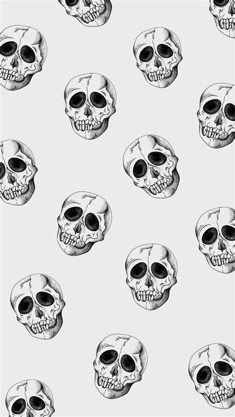 Vintage Skull Psd Gray Mobile Phone Wallpaper Free Image By Techi Skull