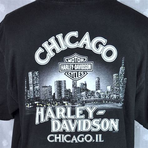Harley Davidson Chicago Il City T Shirt Xl Motorcycle Live To Ride 2006