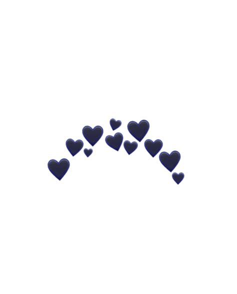 Heart Crown Blue Neon Hearts Sticker By Arianasmoonlivht