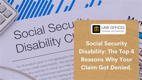 Social Security Disability 4 Reasons Why Your Claim Got Denied Dys