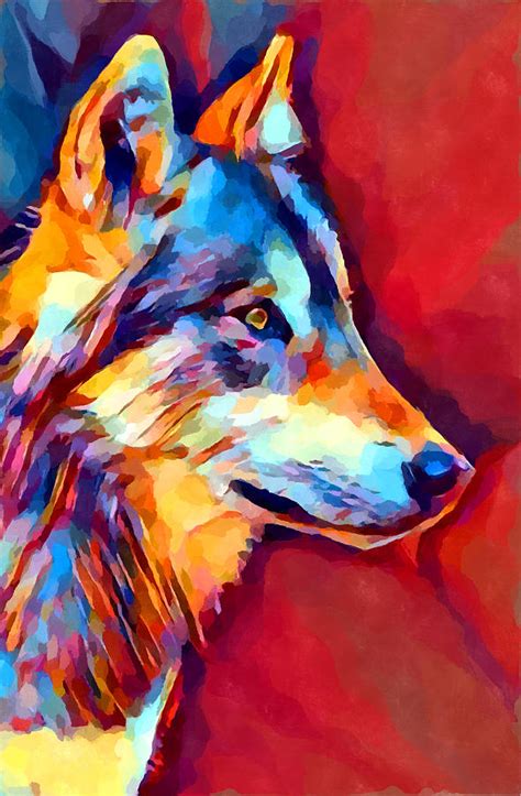 Wolf Portrait 2 Painting By Chris Butler Fine Art America