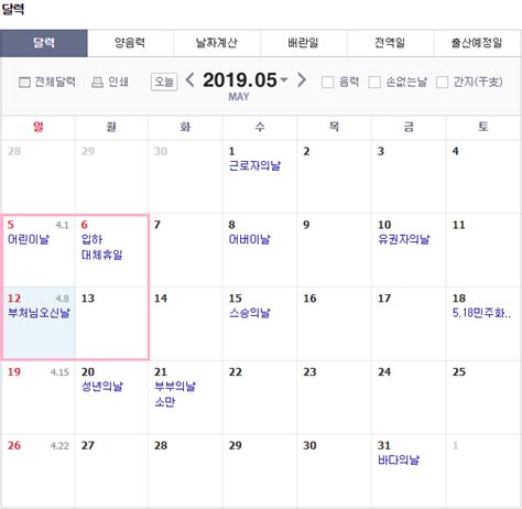 ★ 구정 연휴 일정 ★. 하꾸나마따따 :: 어린이날과 부처님오신날 대체공휴일 차이는?