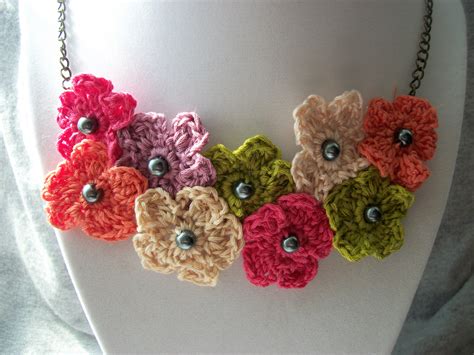 Crochet Flower Necklace On Storenvy