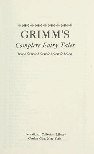 Grimms Complete Fairy Tales By Brothers Grimm Open Library