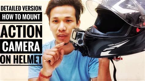How To Mount Action Camera Mt Helmet Motovlog Chin Mount Detailed Sjcam Setup Youtube