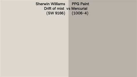 Sherwin Williams Drift Of Mist SW 9166 Vs PPG Paint Mercurial 1006 4