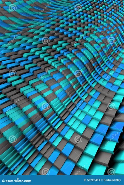Brick Wave Blue Grey Abstract Stock Illustration Illustration Of