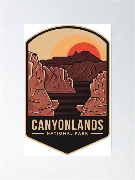 Canyonlands National Park Emblem Patch Logo Poster By Rachidsolution