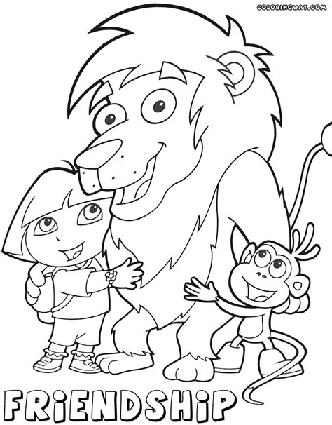 friendship coloring pages coloring pages    print