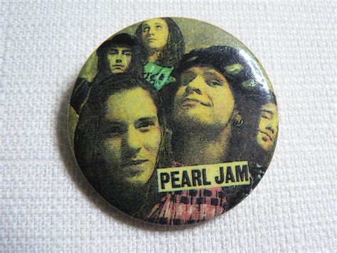 Vintage Early 90s Pearl Jam Pin Button Badge By Beatbopboom On